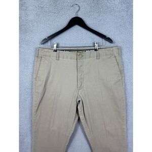 Lee Pants Mens 40x34 Khaki Extreme Comfort MVP Relaxed Fit Stretch Chino Mens